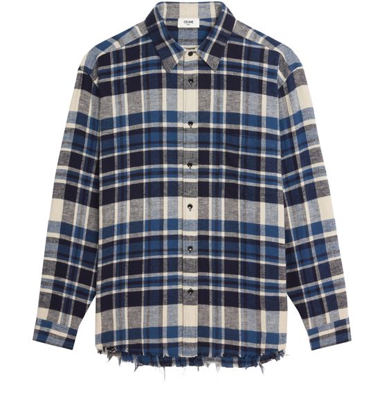 CELINEチェックシャツオーバーサイズS