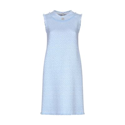 Dolce & Gabbana Sleeveless Tweed Dress Dg Logo In Purple
