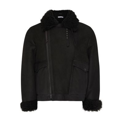 Shop Acne Studios Leather Jacket In Black_black