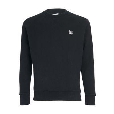 Maison Kitsuné Fox Head Patch Sweatshirt In Black