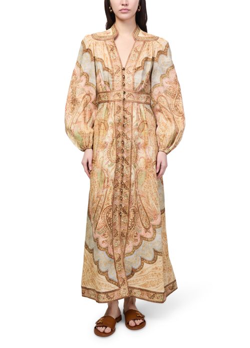 ZIMMERMANN Wanderlust plunging midi dress