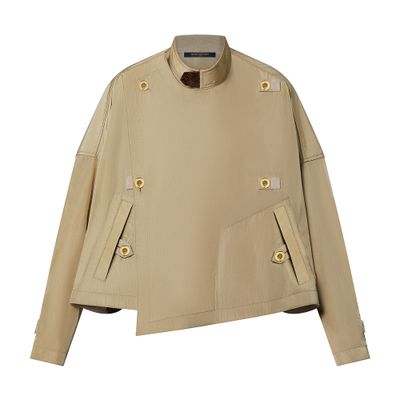 Louis Vuitton Bib Front Cropped Jacket In Beige