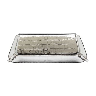 Givenchy Voyou Clutch Bag In Crocodile Effect Leather In Black