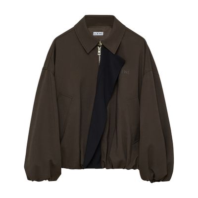 Loewe Zip-up Jacket In Brown