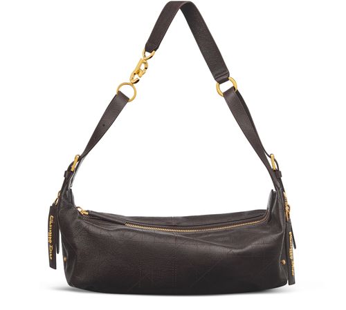 DIOR Sac D-Journey Medium en cuir de veau grainé brillant