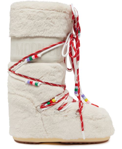 MOON BOOT Icon faux fur beads boots