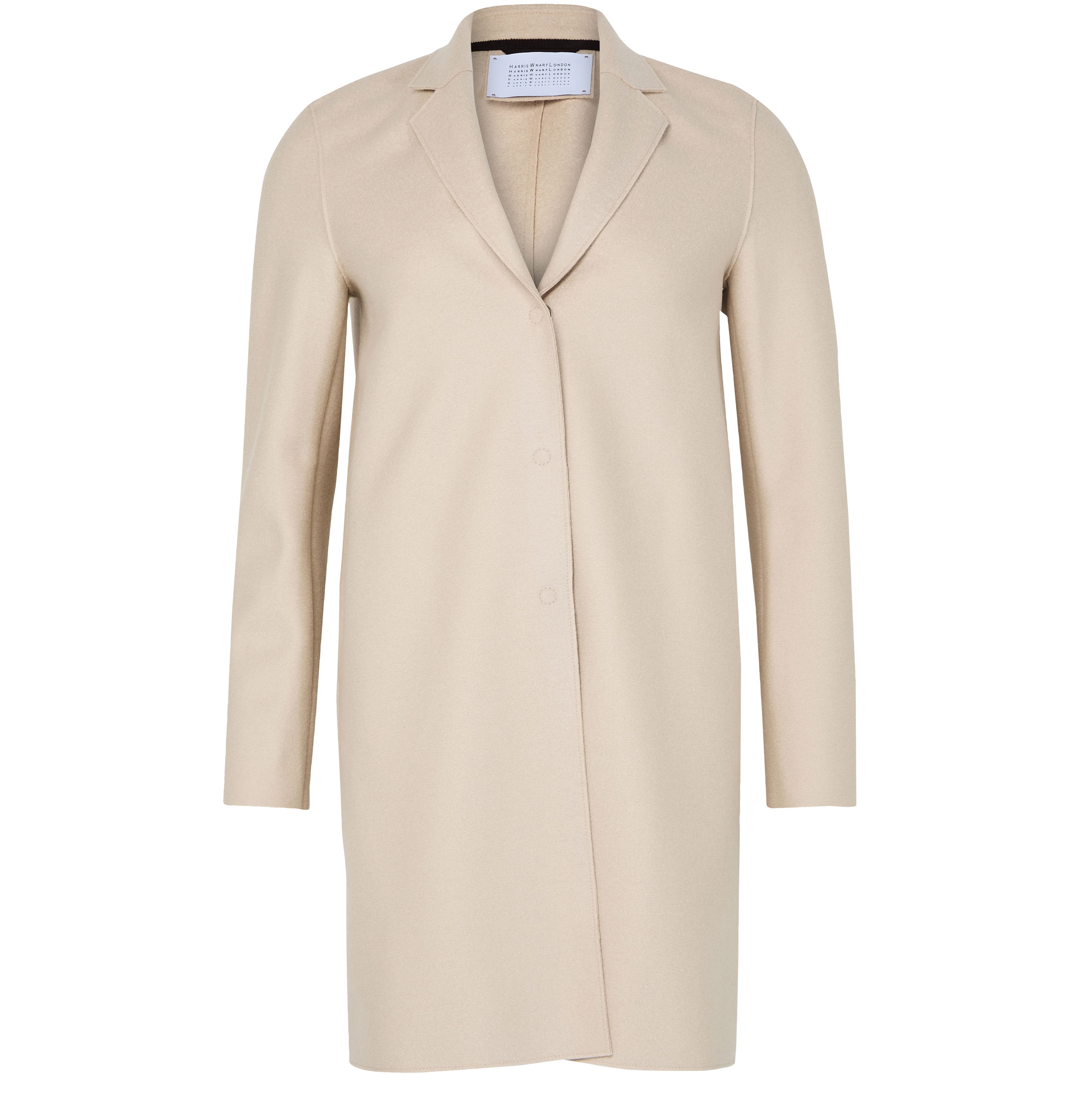 Cocoon pressed wool coat