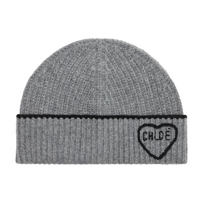 Chloé Encoeur Beanie In Gray