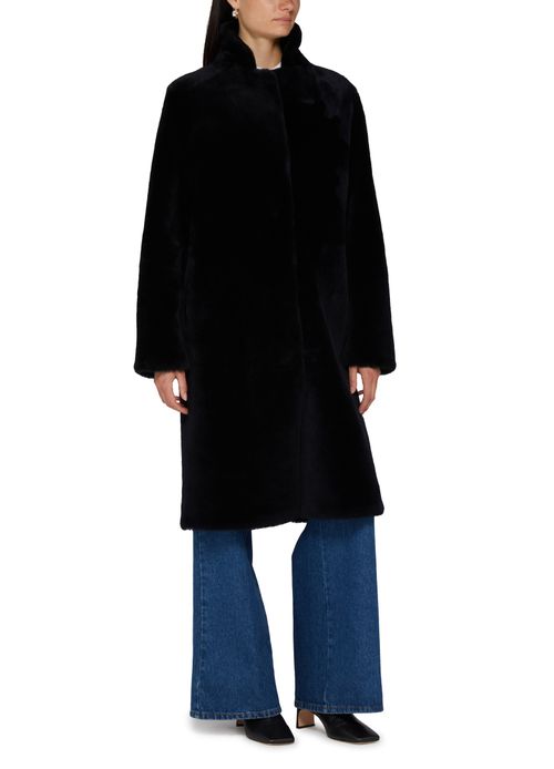 YVES SALOMON Manteau réversible en agneau mérinos