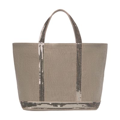 Linen M cabas tote