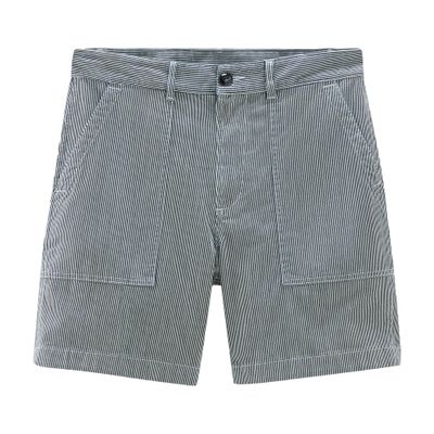 Woolrich Striped Bermuda Shorts In Blue