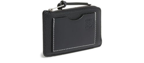 LOEWE Porte-cartes et monnaie en cuir de veau grainé souple