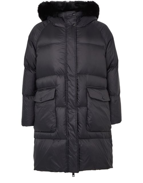 YVES SALOMON Puffer jacket with a fox fur hood
