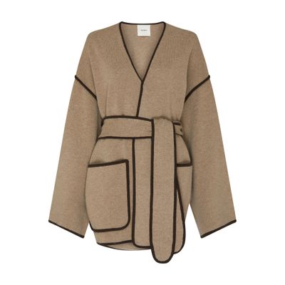 Lisa Yang Fiora Cashmere Cardigan Coat In Brown