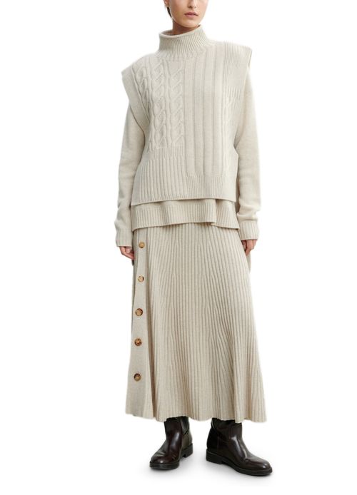 BOMPARD Plastron long ceinturé et torsadés