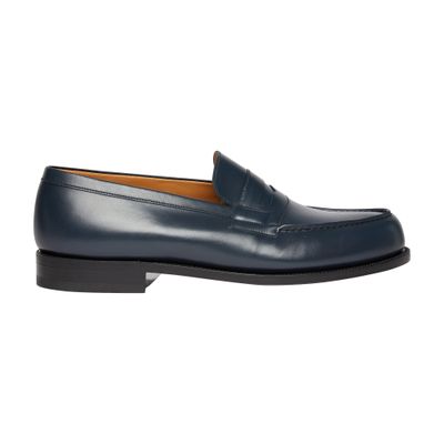 Jm Weston Flat Loafers In Blue