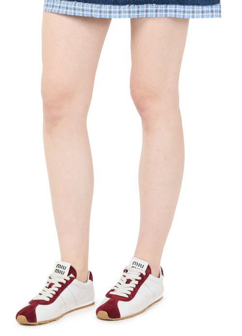 MIU MIU Bicolor nappa leather sneakers