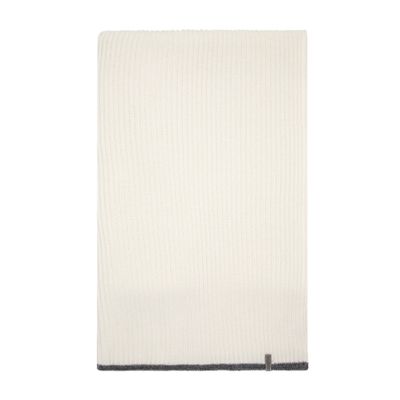 Brunello Cucinelli Cashmere Scarf In White