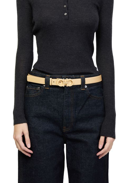 FERRAGAMO Reversible and adjustable Gancini belt