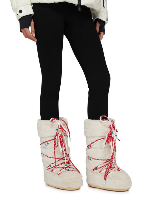 MOON BOOT Icon faux fur beads boots