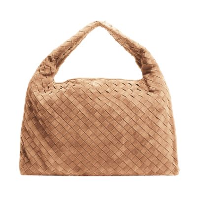 Bottega Veneta Hop Small Bag In Neutral