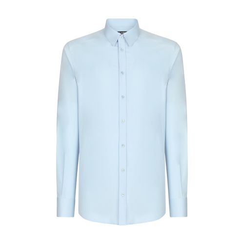 Dolce & Gabbana Gold Fit Shirt In Cotton In Sky_blue