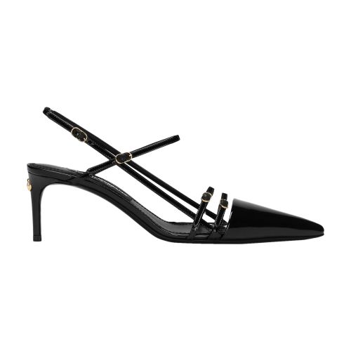 Dolce & Gabbana Dg Patent Leather Slingback Pumps In Black