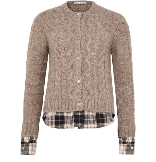 ACNE STUDIOS Fitted layered cardigan