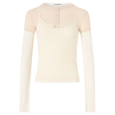 Acne Studios Long-sleeved T-shirt In Neutral