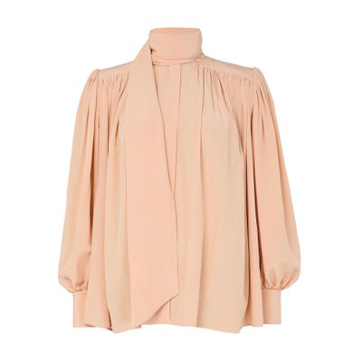 Chloé Silk Blouse With Bow At The Neck In Pink
