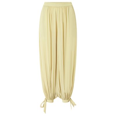 Chloé Loose-fit Pleated Pants In Yellow