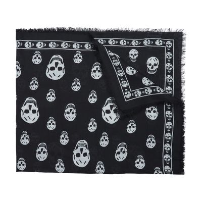 Alexander Mcqueen Skull Scarf In Black