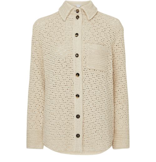 BOTTEGA VENETA Gehäkeltes Baumwollhemd