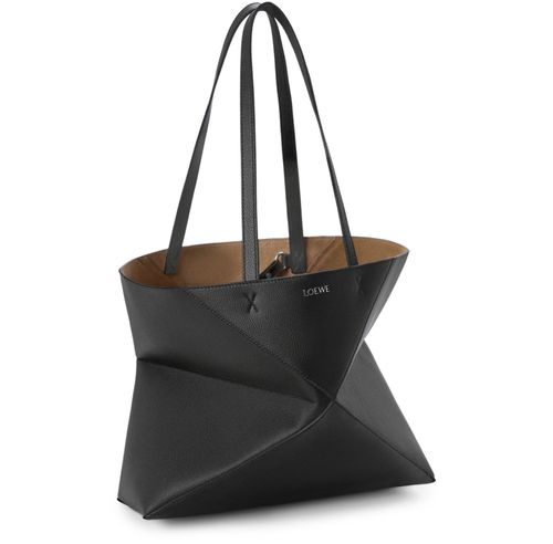 LOEWE Puzzle Fold tote horizontal moyen en cuir de veau grainé souple