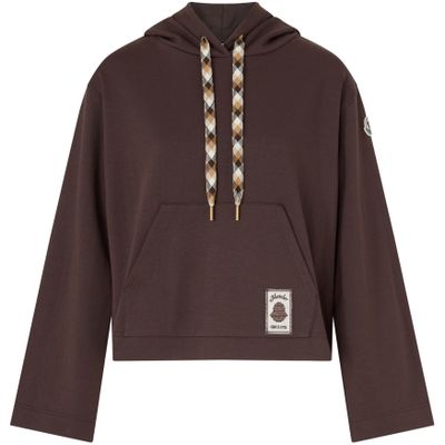 Moncler Hooded Sweatshirt In Brown