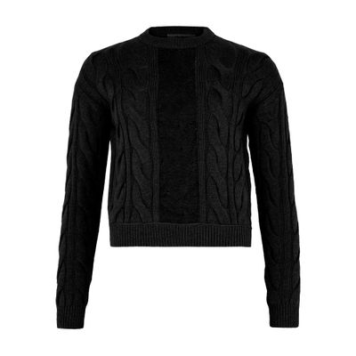 Max Mara Nostoc Round-neck Sweater In Black