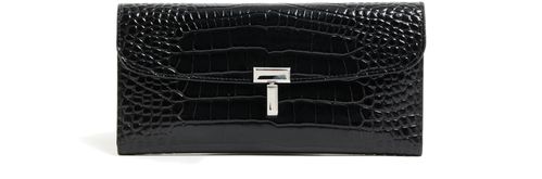 TOTEME T-Lock croco-embossed leather wallet