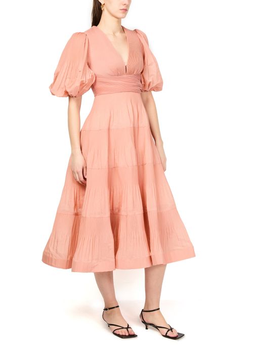 ZIMMERMANN Pleated midi dress