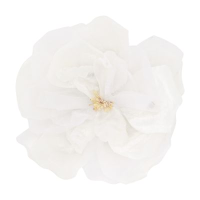 Dolce & Gabbana Silk Flower Brooch In White