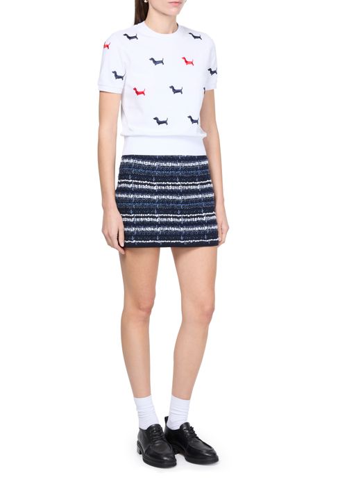 THOM BROWNE Cotton milano short sleeved t-shirt