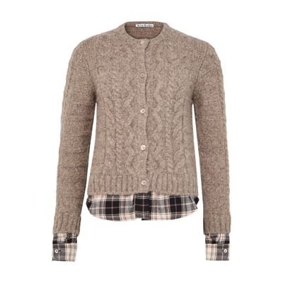 Acne Studios Cardigan In Brown