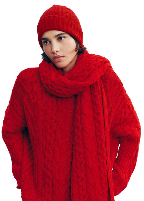 BOMPARD Cable knit beanie