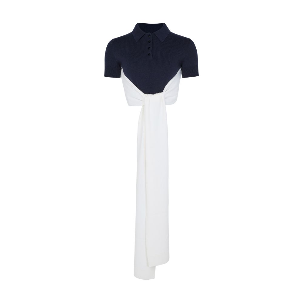 Cropped backless polo shirt thumbnail 7