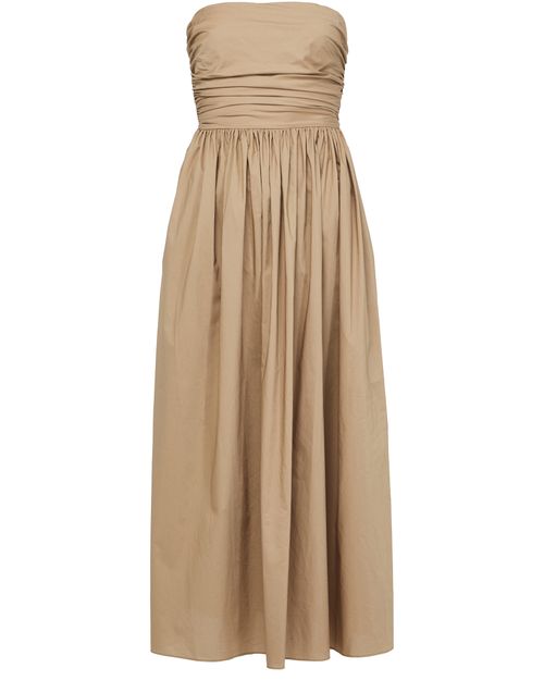 MATTEAU Strapless lace up dress