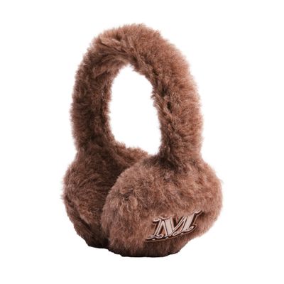 Max Mara Logo Motif Ear Muffs In Brown