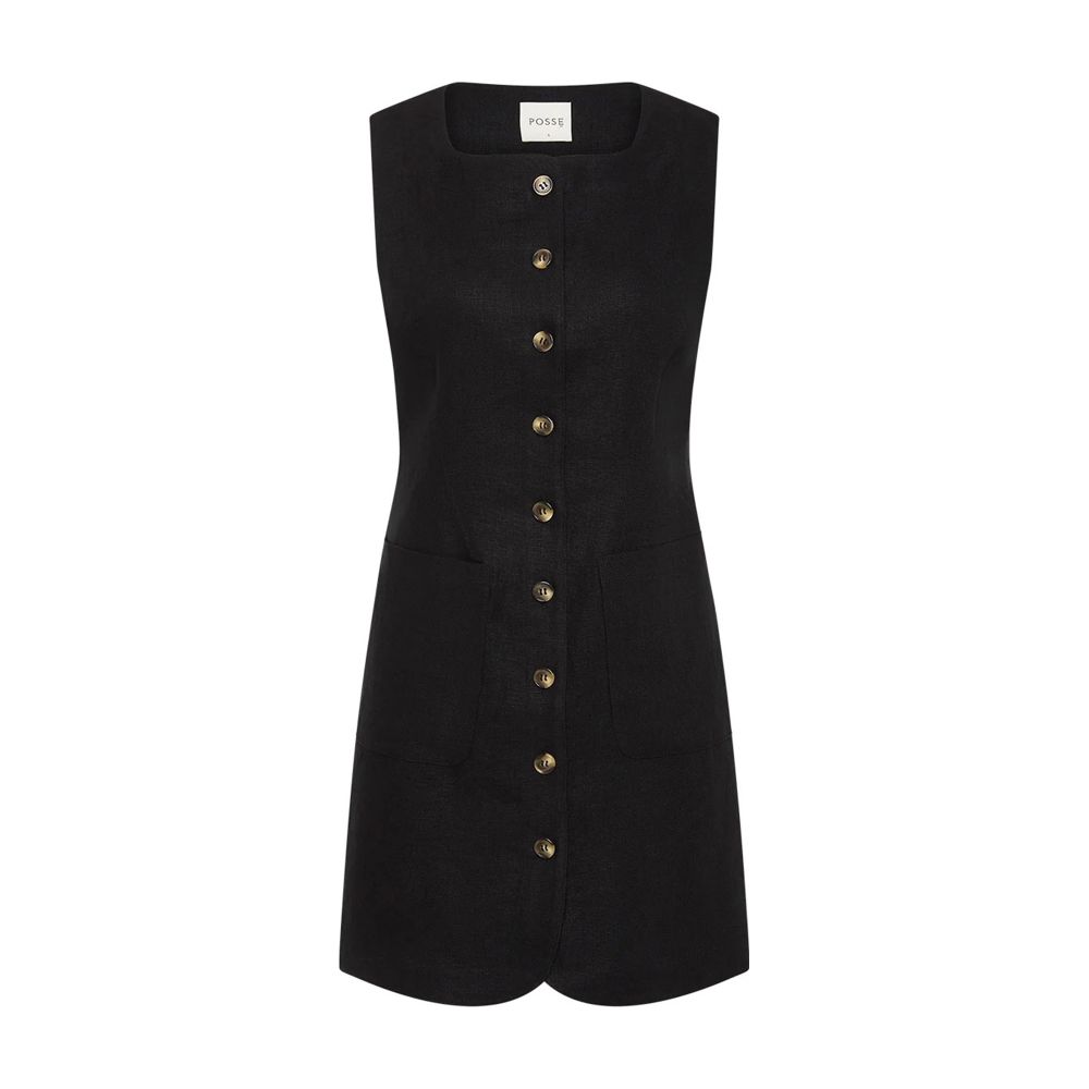 Emma button down mini dress thumbnail 3