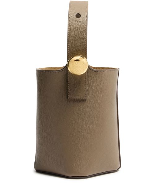 LOEWE Mini Pebble bucket in soft grained calfskin
