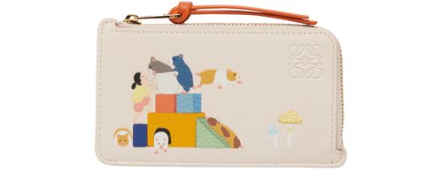 LOEWE x Suna Fujita - 缎纹皮革仓鼠卡包、零钱包