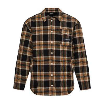 Egonlab . Man Jacket Camel Size L Virgin Wool In Warm Colours Tartan