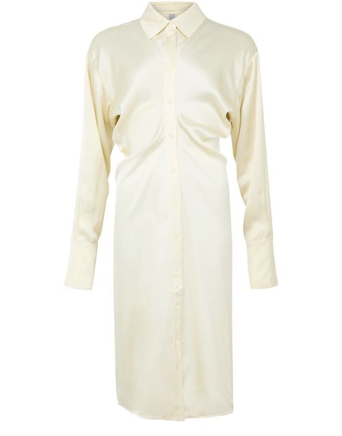 TOTEME Robe chemise drapée en satin